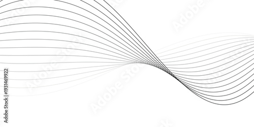 abstract modern black white wave line background design.