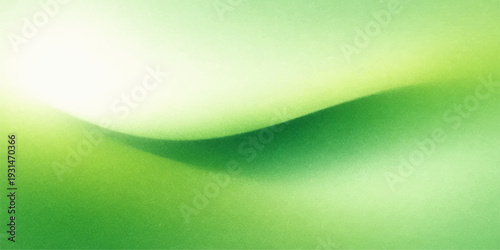Abstract green wave background with light bokeh and dynamic flowing lines for a bright modern design template