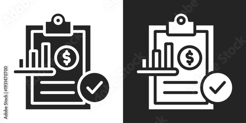 Standard Icon In Black And White Glyph Style