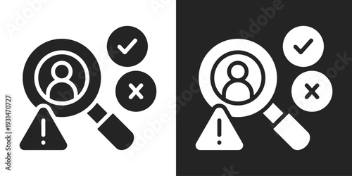 Issue Icon In Black And White Glyph Style