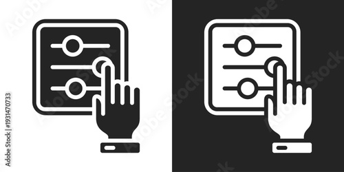 Adjusting Icon In Black And White Glyph Style