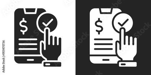 Applied Icon In Black And White Glyph Style