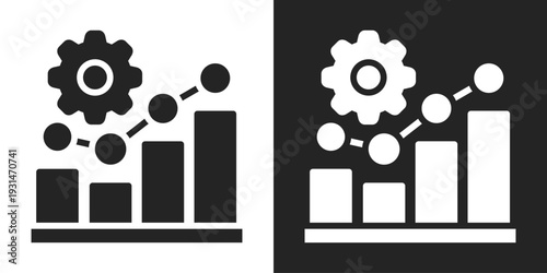 Maintenance Icon In Black And White Glyph Style