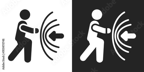 Resilience Icon In Black And White Glyph Style