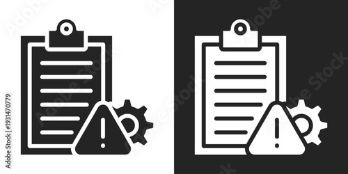 Acceptable Risk Icon In Black And White Glyph Style