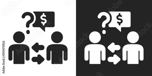 Response Icon In Black And White Glyph Style