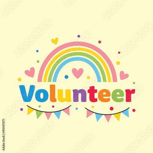 Vibrant Vector Illustration Promoting Community Volunteering and Positive Social Action
