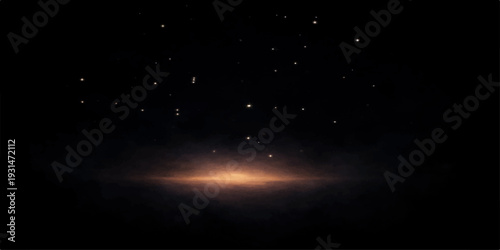 A glowing blue nebula and starry galaxy create an abstract dark space background with bright light and clouds for a fantasy astronomy universe