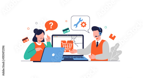 Customer Support Resolving Online Shopping & E-commerce Problems. Technical Assistance for Broken Carts, Payment Issues, and Digital Troubleshooting.