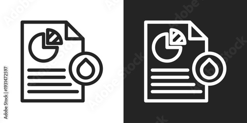 Data Icon In Black And White Line Style