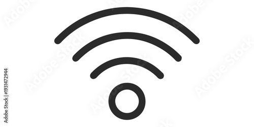 A 3d vector illustration of a wireless network icon featuring a blue wi-fi symbol button for mobile phone web communication and high-speed internet connection technology