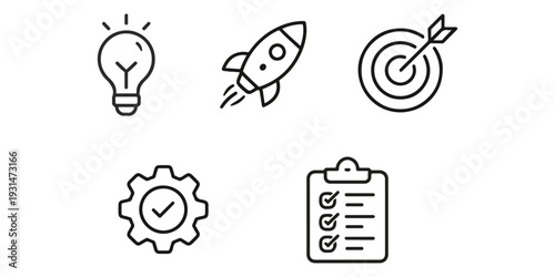 Εκτύπωση καμβά Professional set of vector web design icons featuring business finance money and