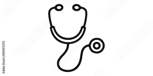 Medical stethoscope isolated on a white background as a professional cardiology tool for diagnostic healthcare and listening to a heartbeat in a clinical hospital setting