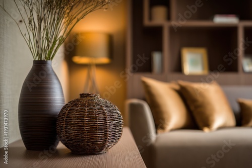 Stylish apartment interior with elegant details