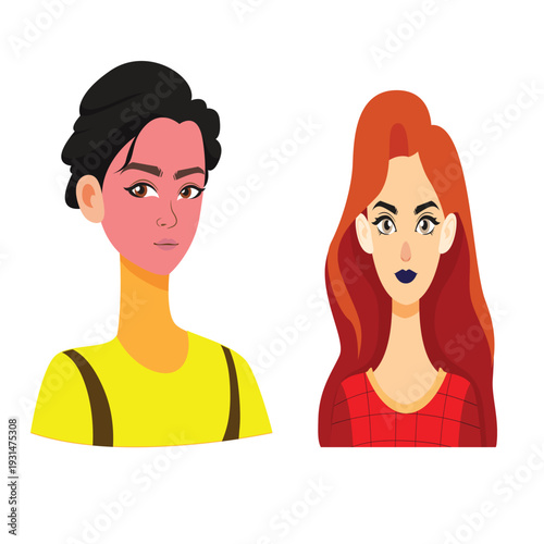 features two cartoon-style avatars illustrating different braided hairstyles.