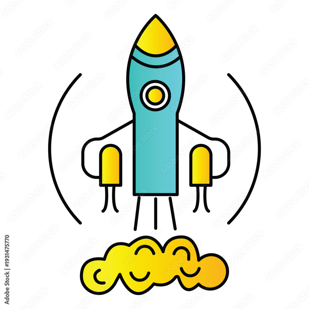 Fototapeta premium Corporate Startup Vector Icon For Venture Development