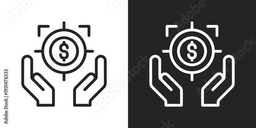 Incentive Icon In Black And White Line Style