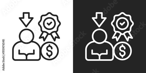 Perk Icon In Black And White Line Style