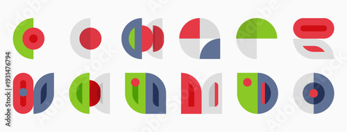 Abstract geometric shapes, colorful patterns, simple design. Circles, rectangles, curves create playful visual arrangement. Free Download Abstract geometric shapes, colorful patterns, simple design. Circles, rectangles, curves create playful visual arrangement. - GFXLoad