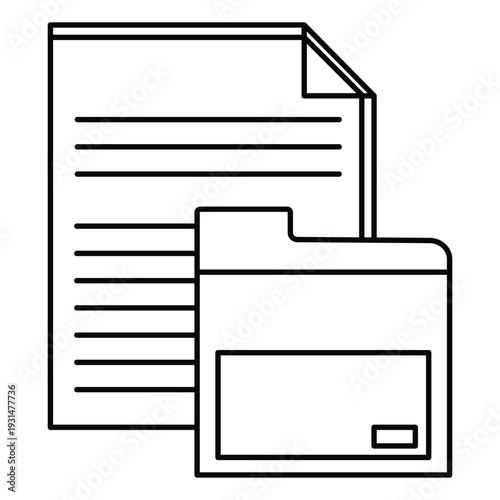 Office File Documents and Paperwork Management Vector Icon