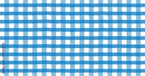 Yellow Orange Gingham Checkered Seamless Pattern Background Watercolor Yellow Plaid Fabric Texture Background