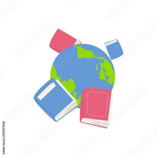 World Book Day Global Reading Illustration Set