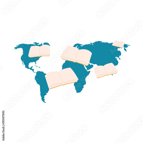 World Book Day Global Reading Illustration Set