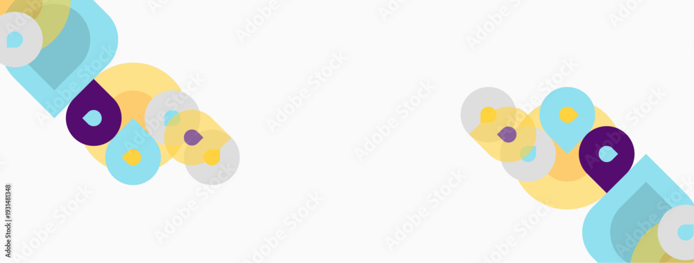 Obraz premium Abstract shapes, circles, rectangles, pastel colors. Minimalist design, clean background, simple composition. Modern aesthetic.