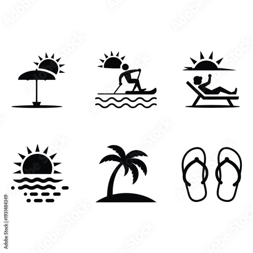 Pair of casual flip flops for beachwear and comfortable summer vacation footwear