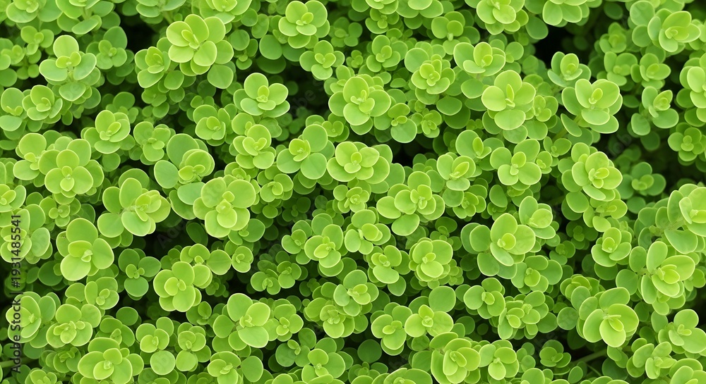 Fototapeta premium Vibrant green foliage of a lush plant or shrub