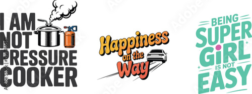 Typography of various motivational quotes with white background