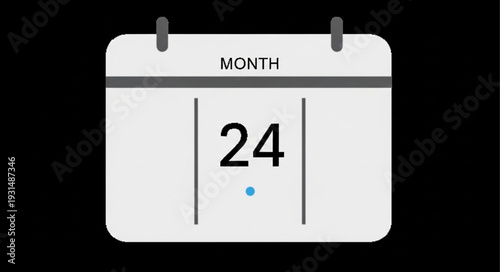 Calendar page showing the twenty fourth day of the month.