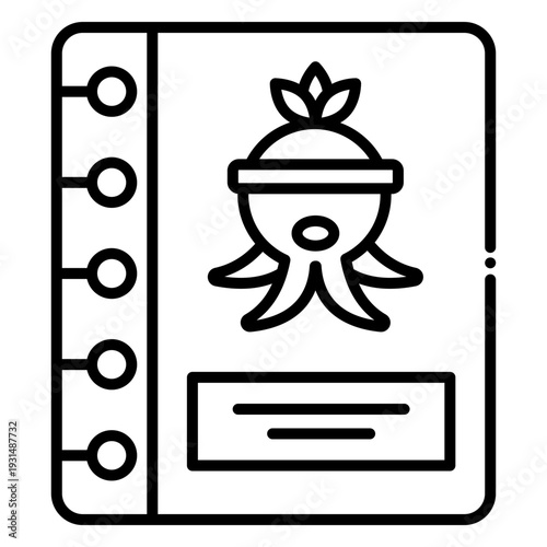 Japanese Restaurant Menu Book Icon