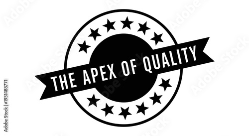 a bold black and white apex of quality stamp symbolizing premium excellence and high standards perfect for branding.