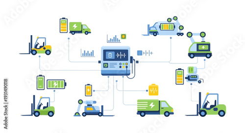 Sustainable Electric Fleet Management & Charging Network for Industrial Logistics