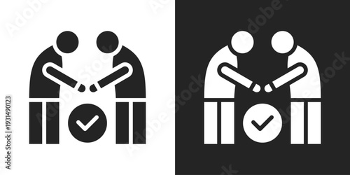 Respect Icon In Black And White Glyph Style