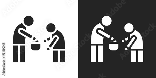 Generosity Icon In Black And White Glyph Style