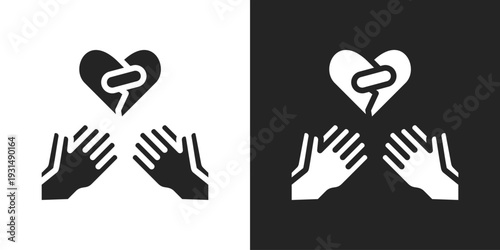 Forgiveness Icon In Black And White Glyph Style