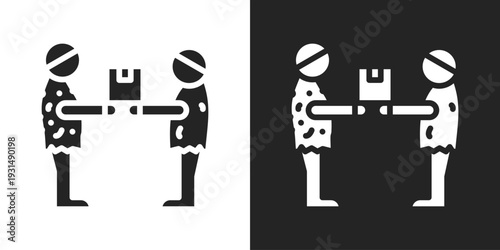 Altruism Icon In Black And White Glyph Style