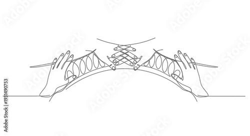 Minimalist line art of hands lacing up a corset, elegant and sensual design