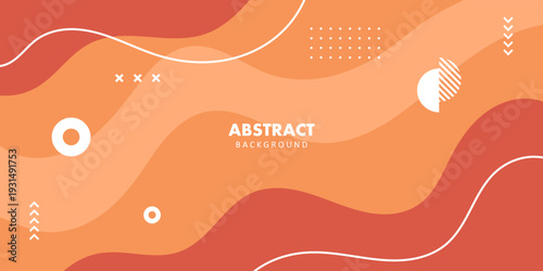 Abstract background. Banner template. colorful orange and brown fluid wave. design for greeting card, poster, banner, social media post. Vector illustration