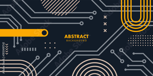 Abstract background. Circuit board background, Banner template. design for greeting card, poster, banner, social media post. Vector illustration