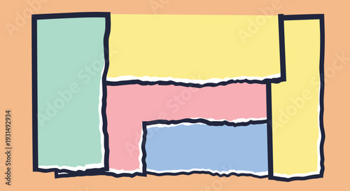 Colorful Geometric Shapes Illustration Design Element.