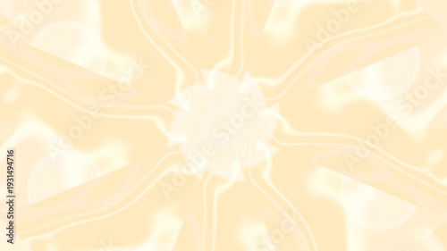 Soft Pale Yellow Abstract Mandala Kaleidoscope Background
