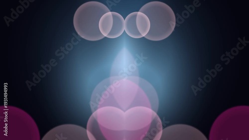 Symmetrical Pink and Blue Abstract Bokeh Background