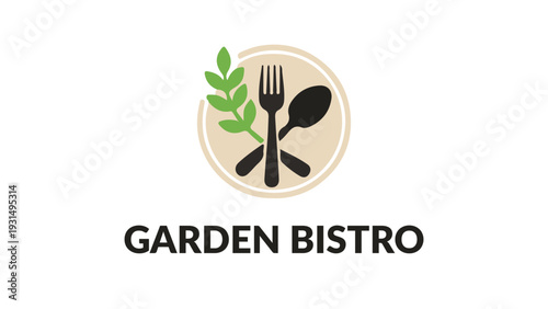 Garden Bistro Logo Design Template