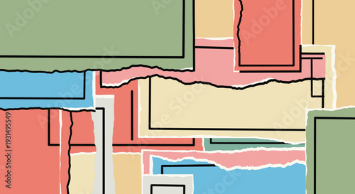 Abstract Geometric Shapes and Colored Forms.