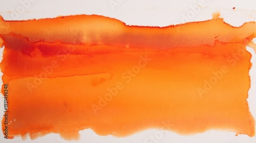 Orange ink diffusion, resembling a sunset horizon line on paper, warm colors bleeding