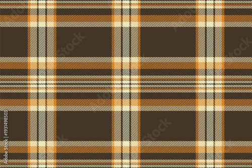 Conceptual fabric check plaid, vogue textile tartan vector. 1950s pattern background texture seamless in dark and light colors.