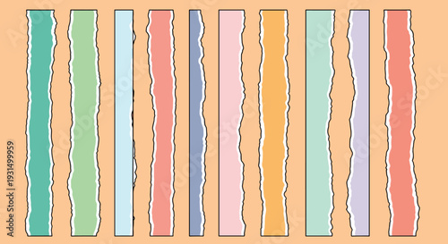 Colorful Stripes Pattern Design Elements.